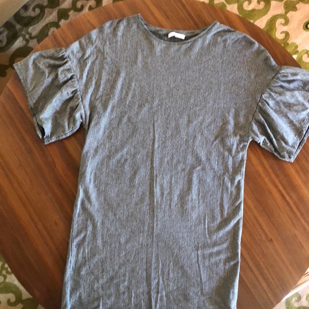 Zara Ruffle sleeve T shirt dress